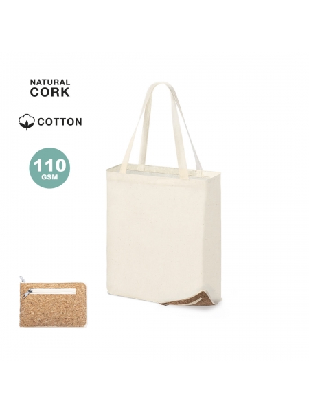 Shopper personalizzate pieghevoli in cotone 34,5x39x10 cm