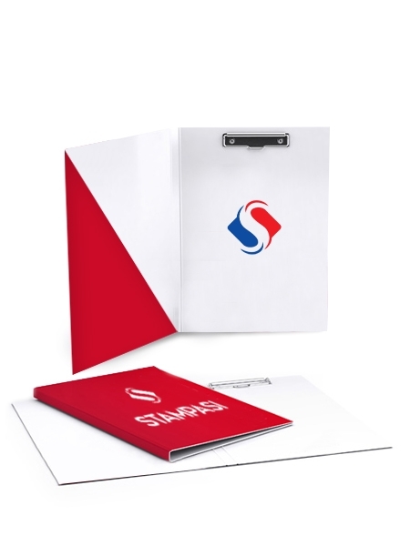 Cartelline formato a4 portablocco con stampa e plastificazione lucida fronte retro