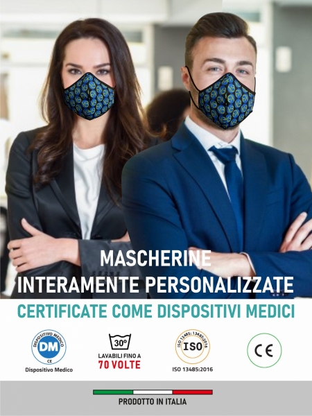 Mascherina Personalizzata Riutilizzabile Certificata