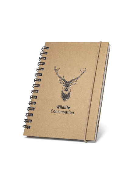 Taccuino A6 ad anelli ed elastico personalizzato Marlowe