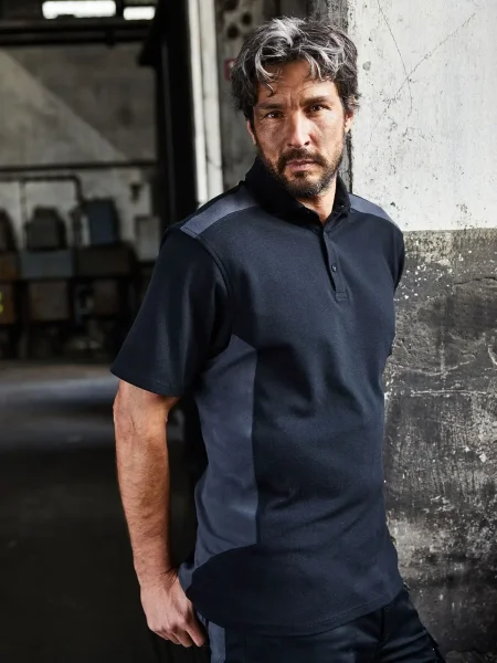 Polo da lavoro da uomo personalizzata James & Nicholson Men's Workwear Polo - Strong