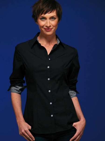 Camicia da donna personalizzata James & Nicholson Ladies' Plain Shirt