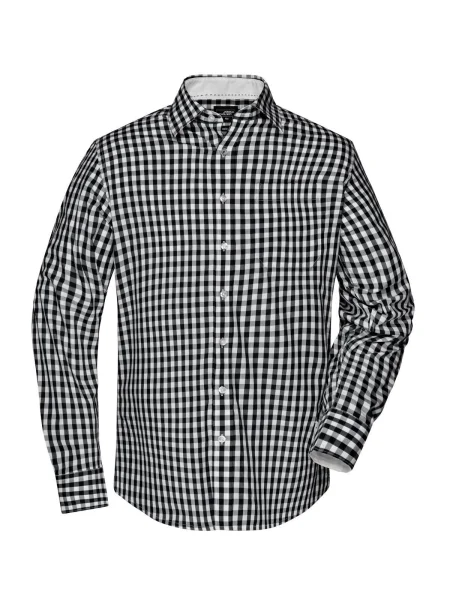 camicia-da-uomo-james-nicholson-mens-checked-shirt-black-white-47.webp