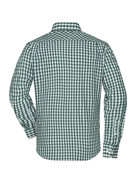 camicia-da-uomo-james-nicholson-mens-checked-shirt-forest-green-white-57.webp