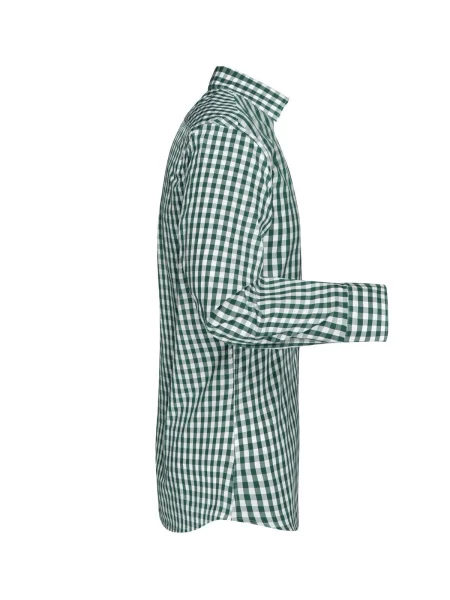camicia-da-uomo-james-nicholson-mens-checked-shirt-forest-green-white-58.webp