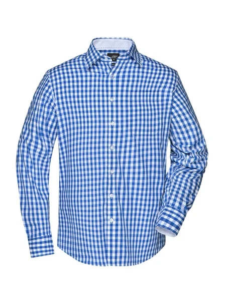 camicia-da-uomo-james-nicholson-mens-checked-shirt-royal-white-67.webp