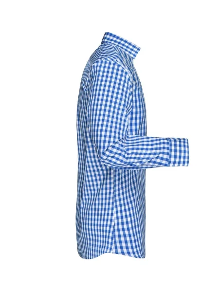 camicia-da-uomo-james-nicholson-mens-checked-shirt-royal-white-70.webp