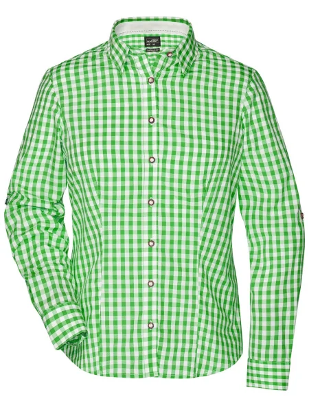 camicia-da-donna-james-nicholson-ladies-traditional-shirt-green-white-29.webp