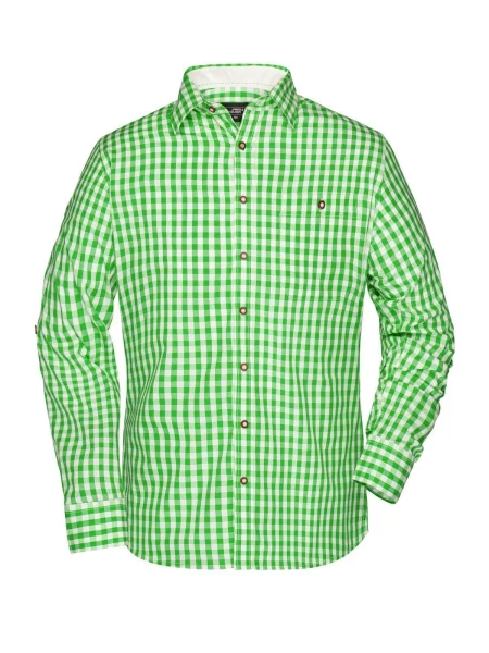 camicia-da-uomo-personalizzata-james-nicholson-mens-traditional-shirt-green-white-27.webp