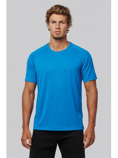 T-shirt sportiva uomo girocollo in materiale riciclato