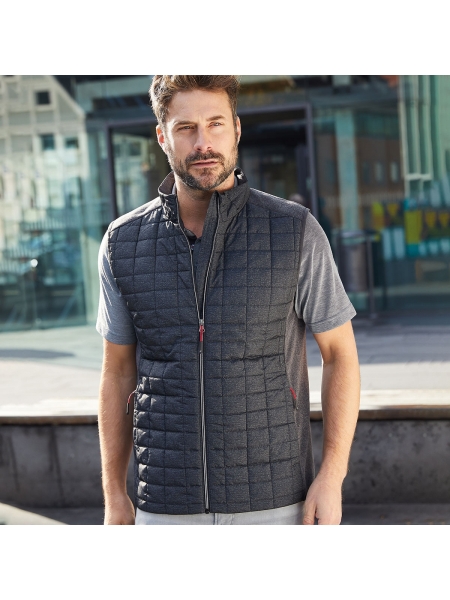 Gilet da uomo in pile personalizzato James & Nicholson Men's Knitted Hybrid Vest