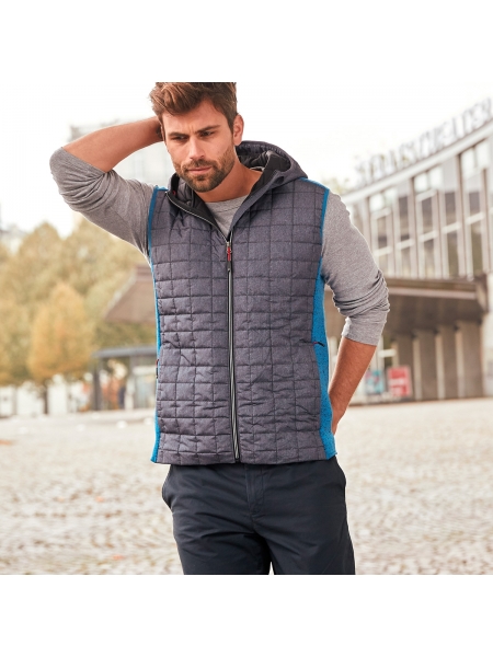 Gilet da uomo personalizzato James & Nicholson Men's Knitted Hybrid Vest