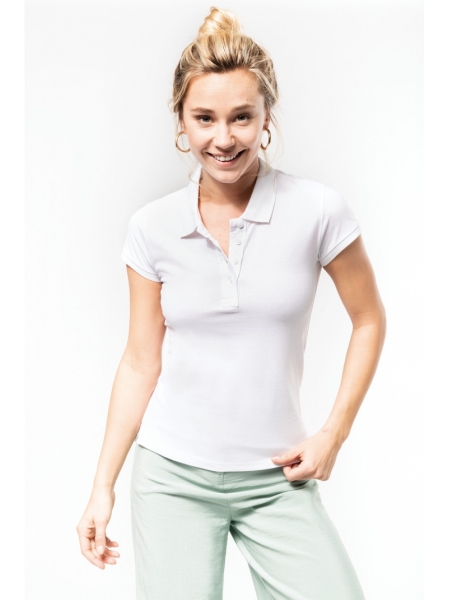 Polo piqué BIO donna manica corta