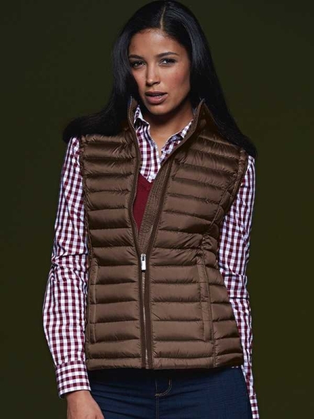 Gilet da donna personalizzato James & Nicholson Ladies' Quilted Down Vest