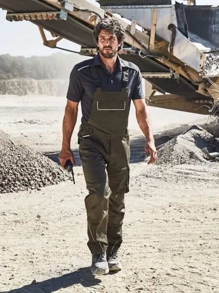 Pettorina da lavoro personalizzata James & Nicholson Workwear Pants With Bib - Solid