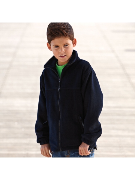 Pile bambino personalizzato James & Nicholson Full-Zip Fleece Junior