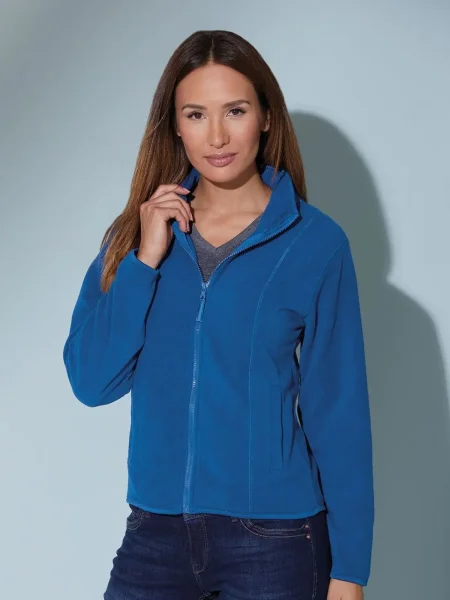 Pile donna personalizzato James & Nicholson Girly Microfleece Jacket