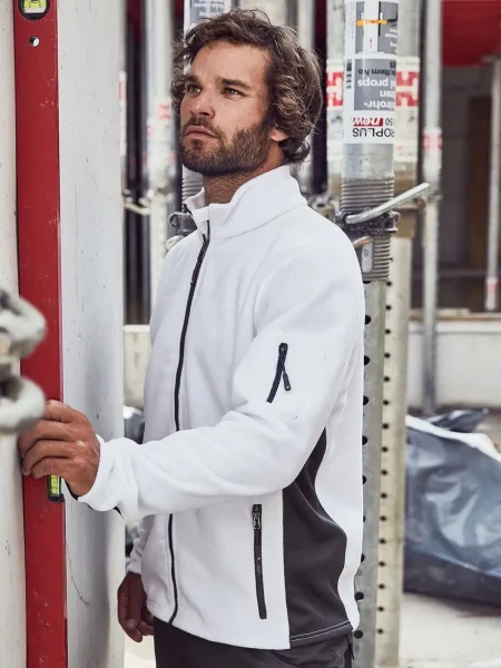 Pile da lavoro da uomo James & Nicholson Men's Workwear Fleece Jacket - Strong