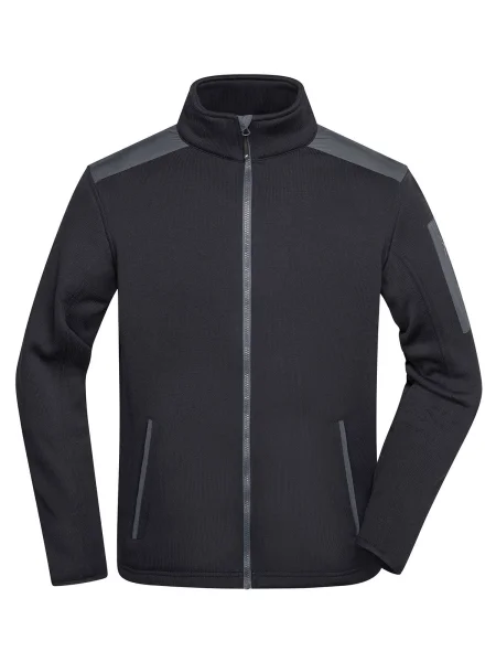 pile-per-uomo-personalizzato-james-nicholson-mens-knitted-fleece-jacket-14.webp