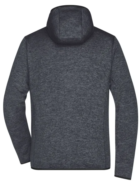 felpa-per-uomo-in-pile-personalizzata-james-nicholson-mens-knitted-fleece-hoody-dark-melange-black-21.webp