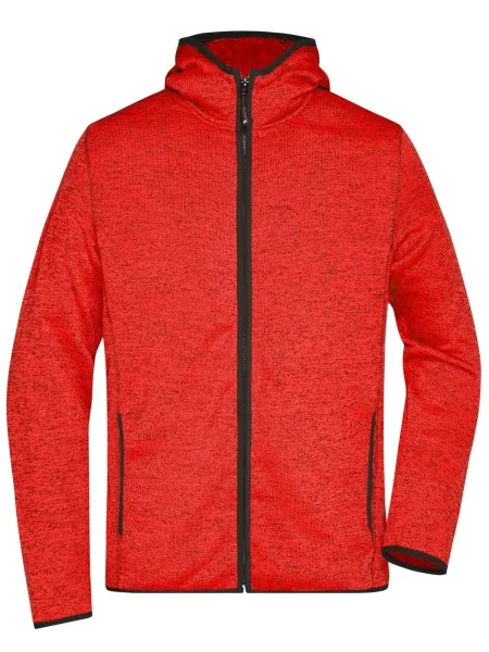 felpa-per-uomo-in-pile-personalizzata-james-nicholson-mens-knitted-fleece-hoody-red-melange-black-47.webp