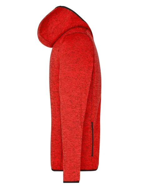 felpa-per-uomo-in-pile-personalizzata-james-nicholson-mens-knitted-fleece-hoody-red-melange-black-49.webp
