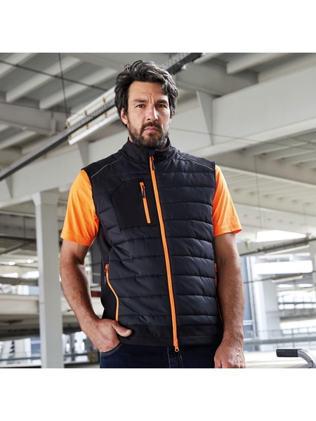 Gilet da uomo in softshell James & Nicholson Men's Hybrid Vest