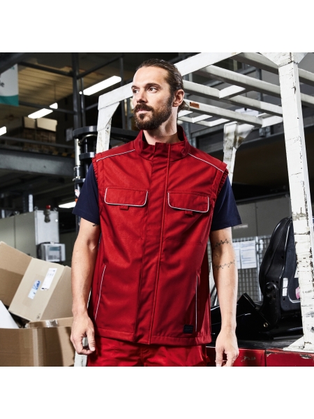 Gilet da lavoro personalizzato James & Nicholson Workwear Softshell Light Vest - Solid