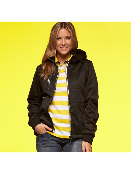 Giacca softshell donna personalizzata idrorepellente James & Nicholson Ladies' Maritime Jacket