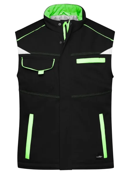 gilet-da-lavoro-personalizzato-james-nicholson-workwear-softshell-padded-vest-color-black-lime-green-11.webp