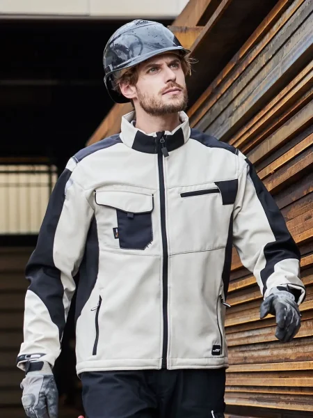 Giubbotto da lavoro personalizzato James & Nicholson Workwear Softshell Jacket - Strong