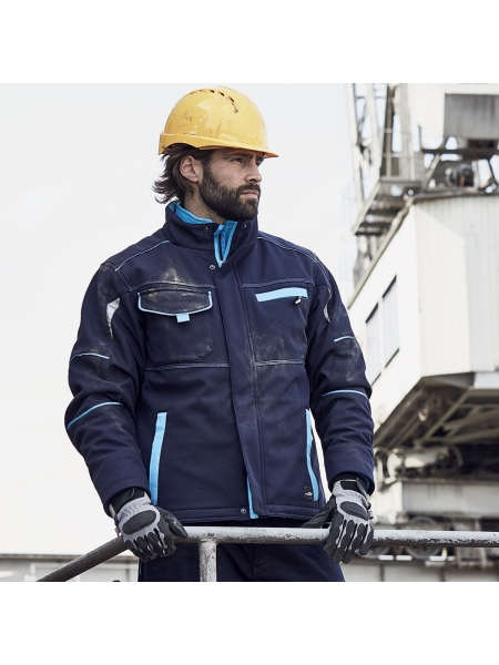 Giubbotto da lavoro personalizzato James & Nicholson Workwear Softshell Padded Jacket - Color