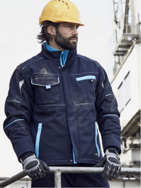 Giubbotto da lavoro personalizzato James & Nicholson Workwear Softshell Padded Jacket - Color