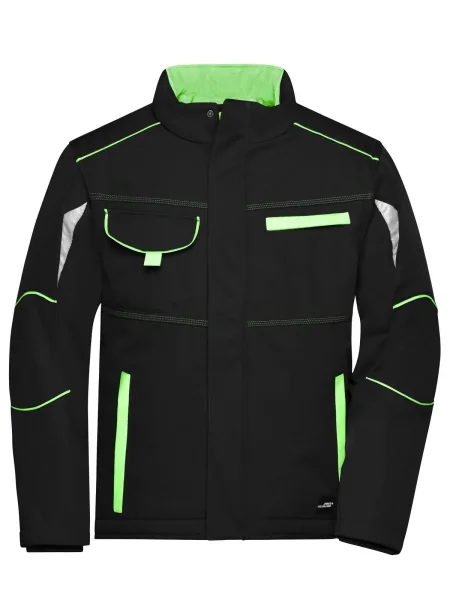 giubbotto-da-lavoro-personalizzato-james-nicholson-workwear-softshell-padded-jacket-color-black-lime-green-14.webp