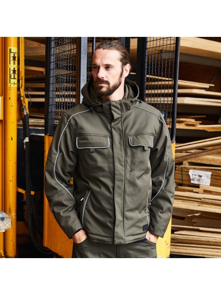 Giubbotto da lavoro personalizzato James & Nicholson Workwear Softshell Padded Jacket - Solid