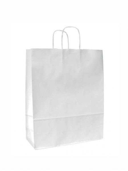 Buste in carta kraft bianca - 15x8x20 cm