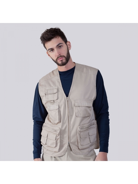 Smanicato con tasche Reporter Black Spider