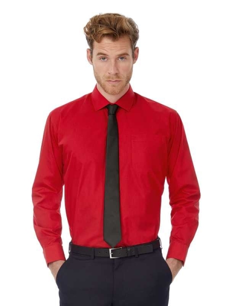 Camicia da uomo personalizzata B&C Collection Smart LSL /Men