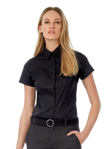 Camicia da donna personalizzata B&C Collection Black Tie SSL /Women