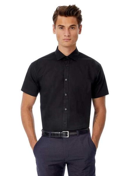 Camicia da uomo personalizzata B&C Collection Black Tie SSL /Men