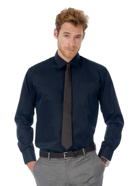 Camicia da uomo personalizzata B&C Collection Sharp LSL /Men