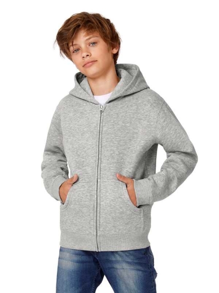 Felpe personalizzabili bambino in tessuto misto con zip