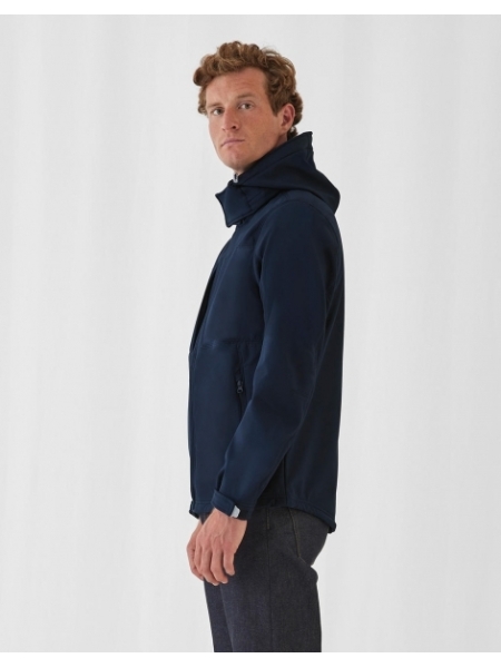 Softshell da uomo personalizzato B&C Collection Hooded Softshell/Men