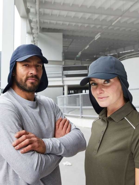10 Cappellino paraorecchie con protezione per il collo personalizzato Myrtle Beach 6 Panel Cap with Neck Guard