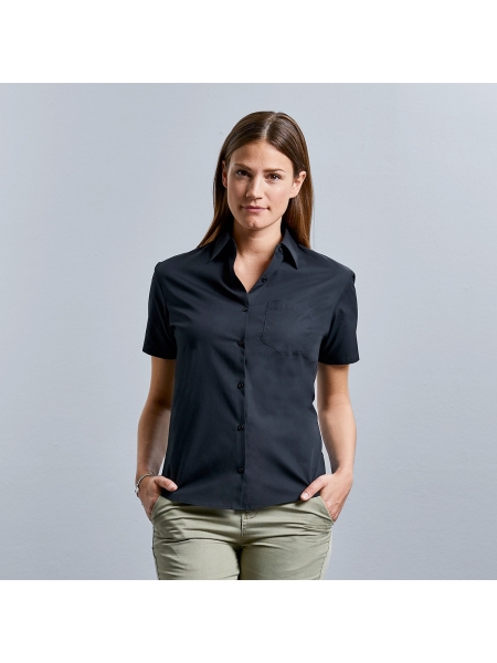 Camicia donna manica corta personalizzabile Russell