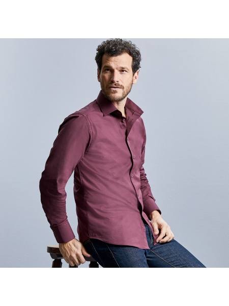 Camicie con logo personalizzato maniche lunghe uomo Rusell