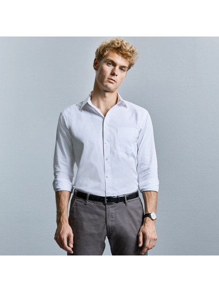 Camicia taschino maniche lunghe uomo Coolmax® Shirt Rusell