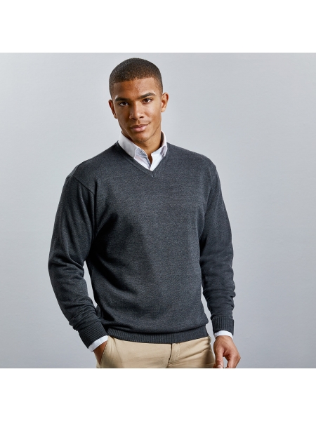 Maglione Men's V-Neck Knitted Pullover Rusell