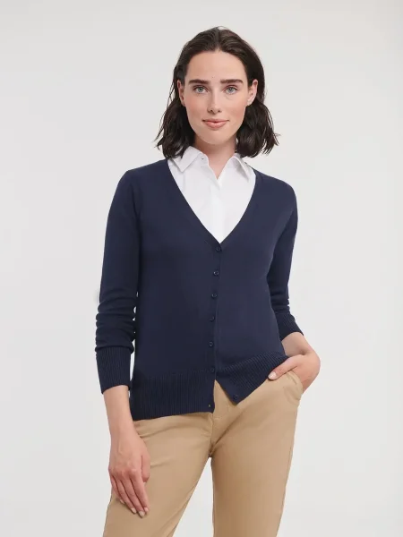 Cardigan Ladies' V-Neck Knitted Rusell