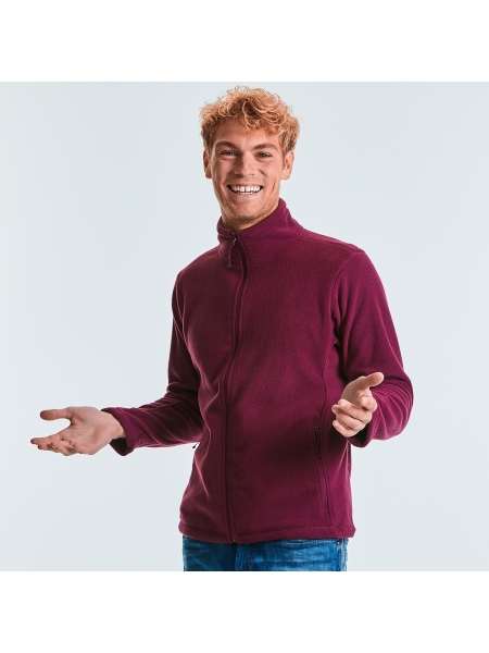 Felpe in pile da uomo Full Zip Outdoor Fleece Rusell